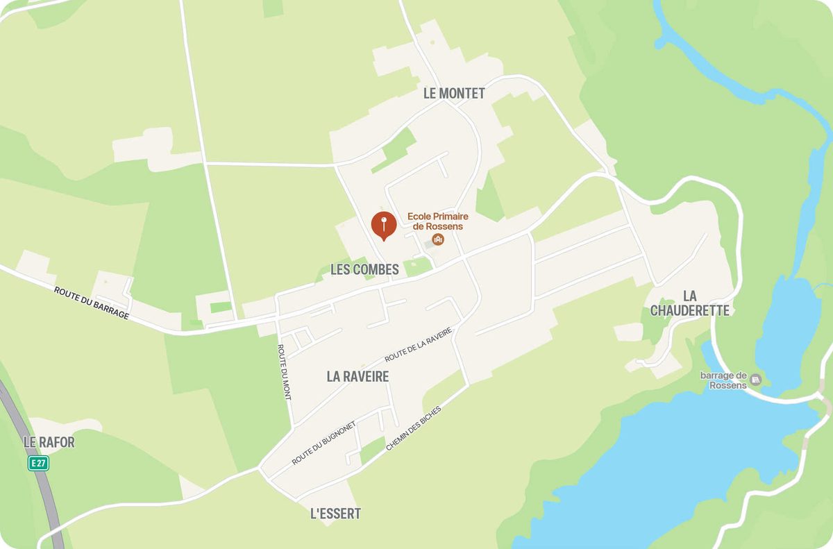 Plan d'accès à la salle de répétition, route du Jordil 10 à Rossens
